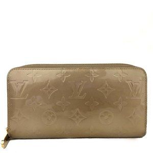 Louis Vuitton Leather Zippy wallet Beige Pougre